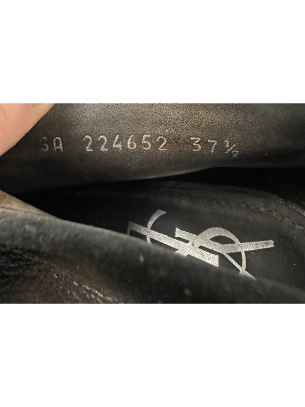 Yves Saint Laurent – YSL Rive Gauche Black Leather & Suede Easy Ankle Boots 7.5